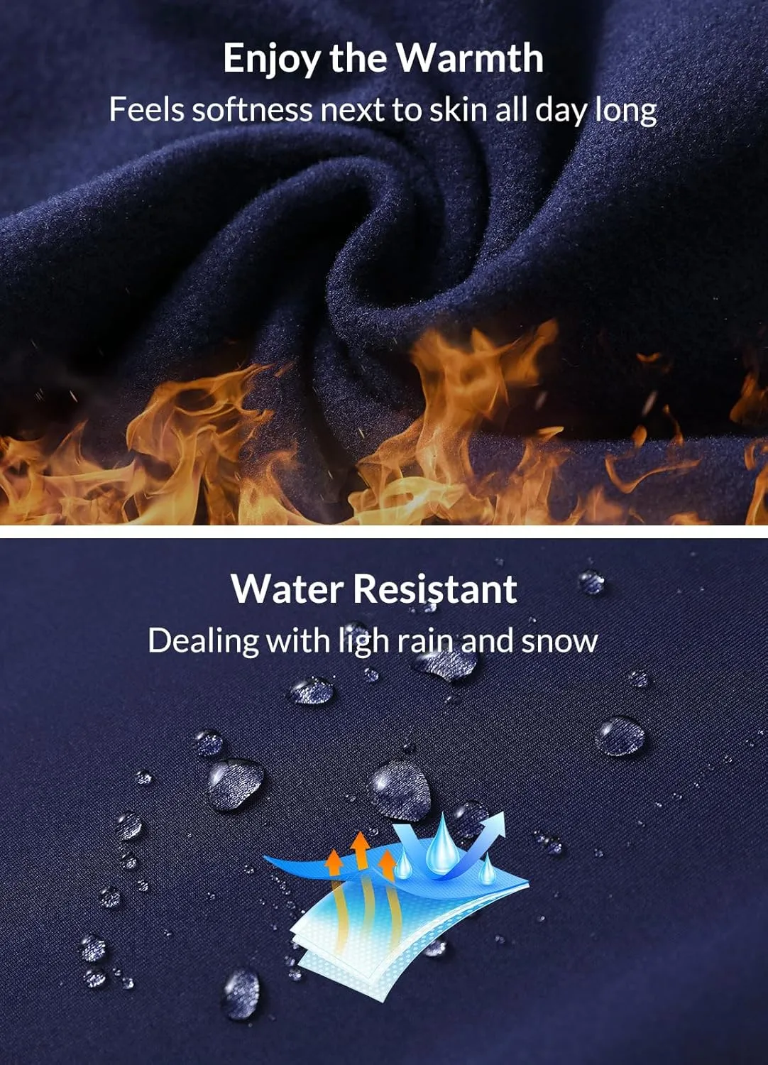 baleaf Women's Fleece Lined Pants Water-Resistant Sweatpants Winter Thermal Ski Hiking Running Joggers