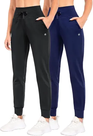baleaf Women's Fleece Lined Pants Water-Resistant Sweatpants Winter Thermal Ski Hiking Running Joggers