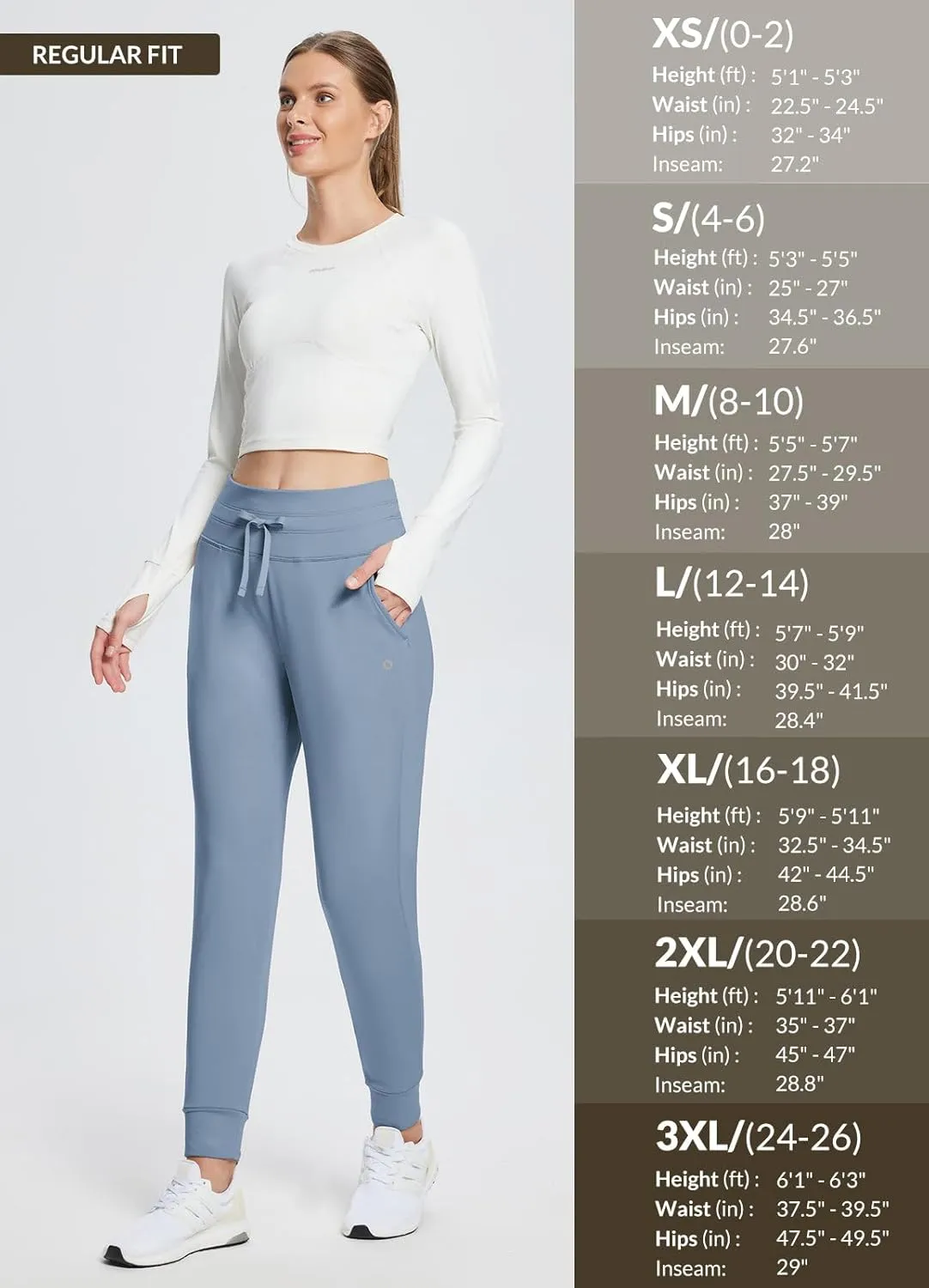 baleaf Women's Fleece Lined Pants Water-Resistant Sweatpants Winter Thermal Ski Hiking Running Joggers