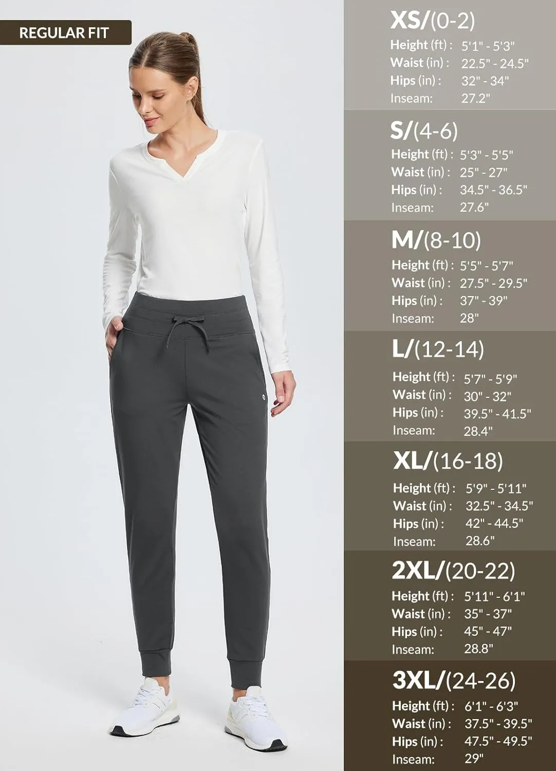 baleaf Women's Fleece Lined Pants Water-Resistant Sweatpants Winter Thermal Ski Hiking Running Joggers