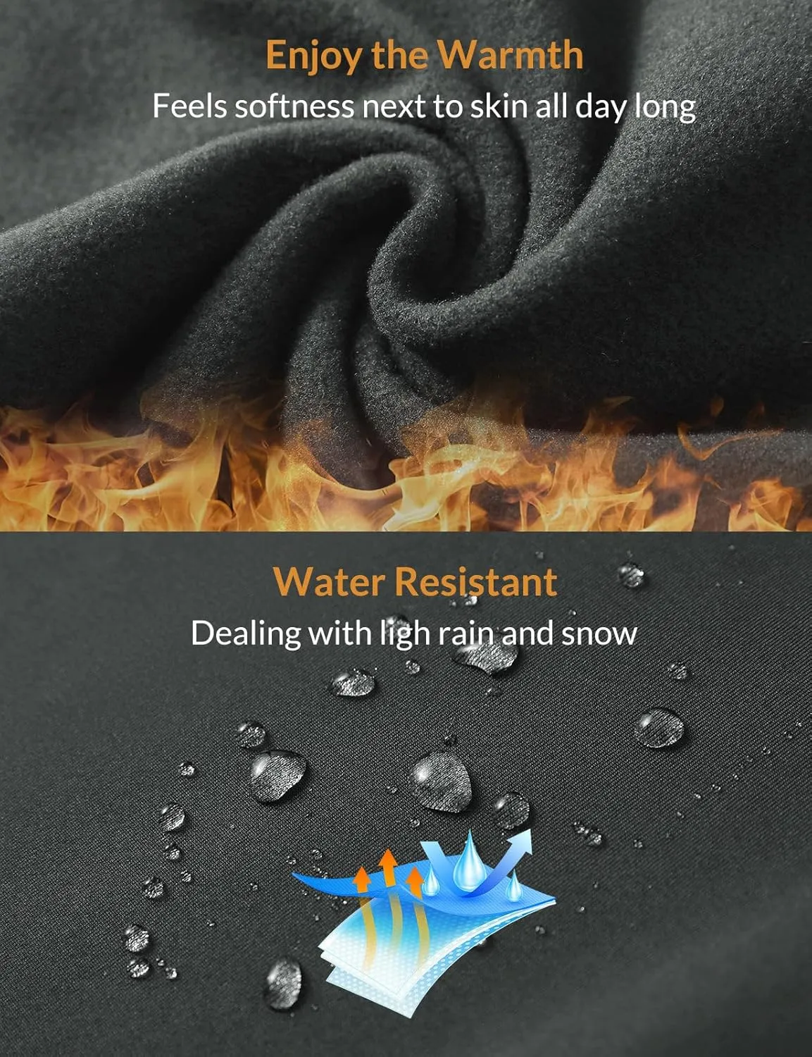 baleaf Women's Fleece Lined Pants Water-Resistant Sweatpants Winter Thermal Ski Hiking Running Joggers