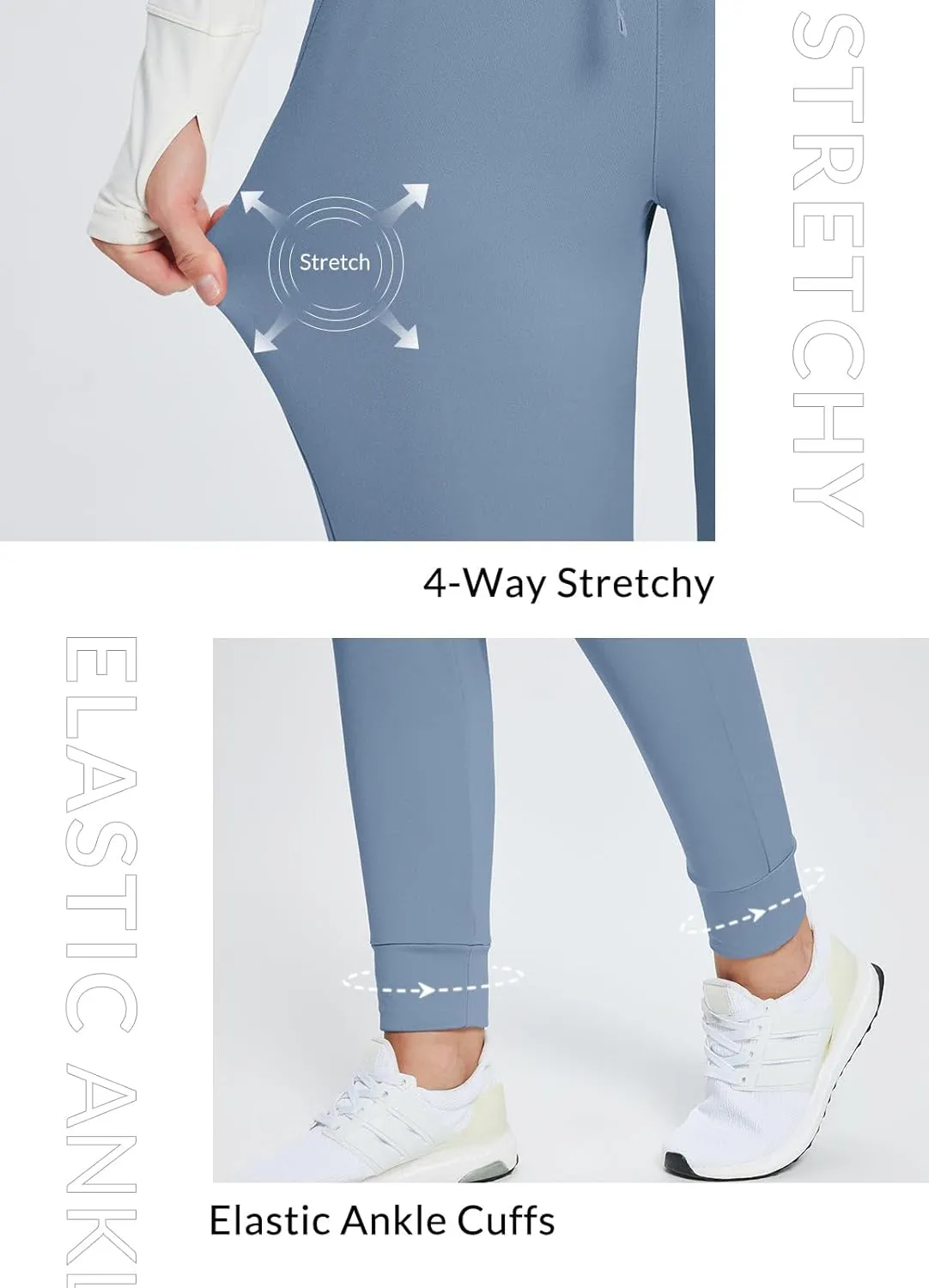 baleaf Women's Fleece Lined Pants Water-Resistant Sweatpants Winter Thermal Ski Hiking Running Joggers