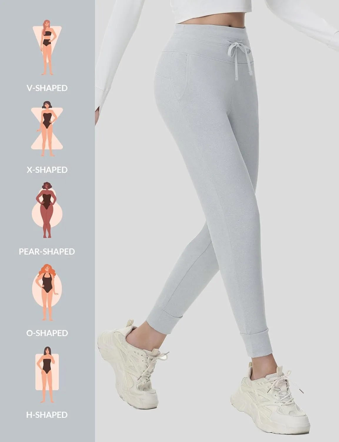 baleaf Women's Fleece Lined Pants Water-Resistant Sweatpants Winter Thermal Ski Hiking Running Joggers