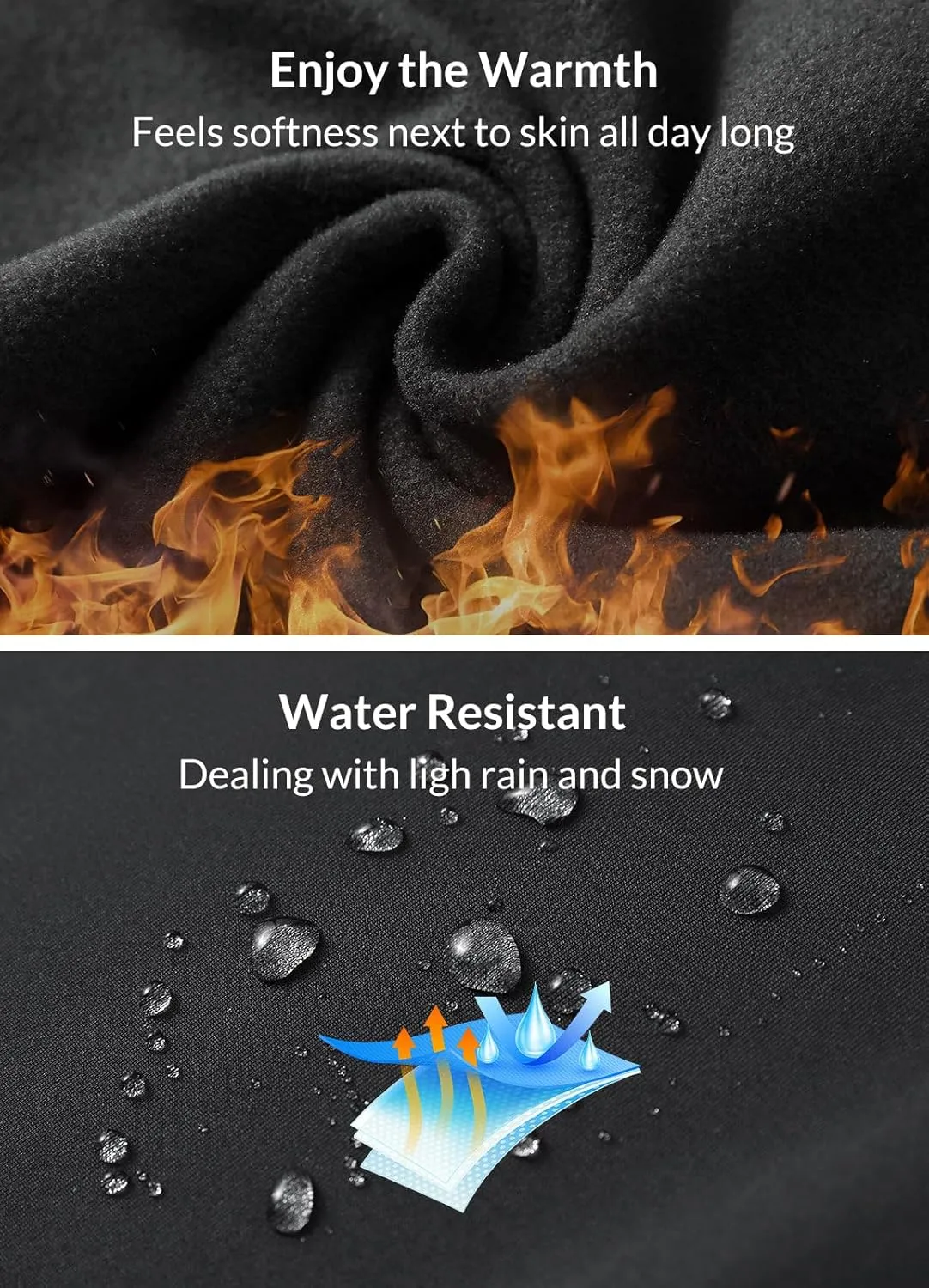 baleaf Women's Fleece Lined Pants Water-Resistant Sweatpants Winter Thermal Ski Hiking Running Joggers