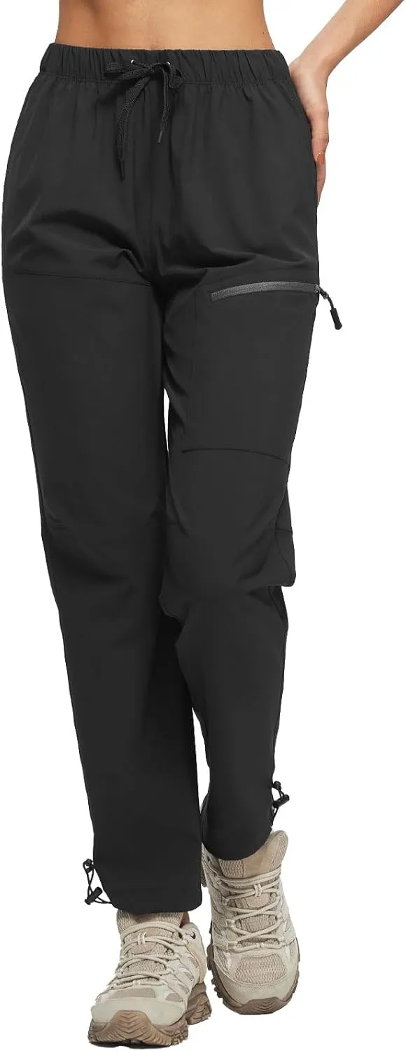 baleaf Women's Hiking Pants Quick Dry Lightweight Water Resistant Elastic Waist Cargo Pants