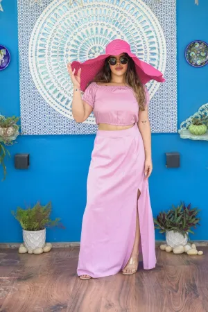 BARE BLISS PINK COORD SET FOR WOMEN