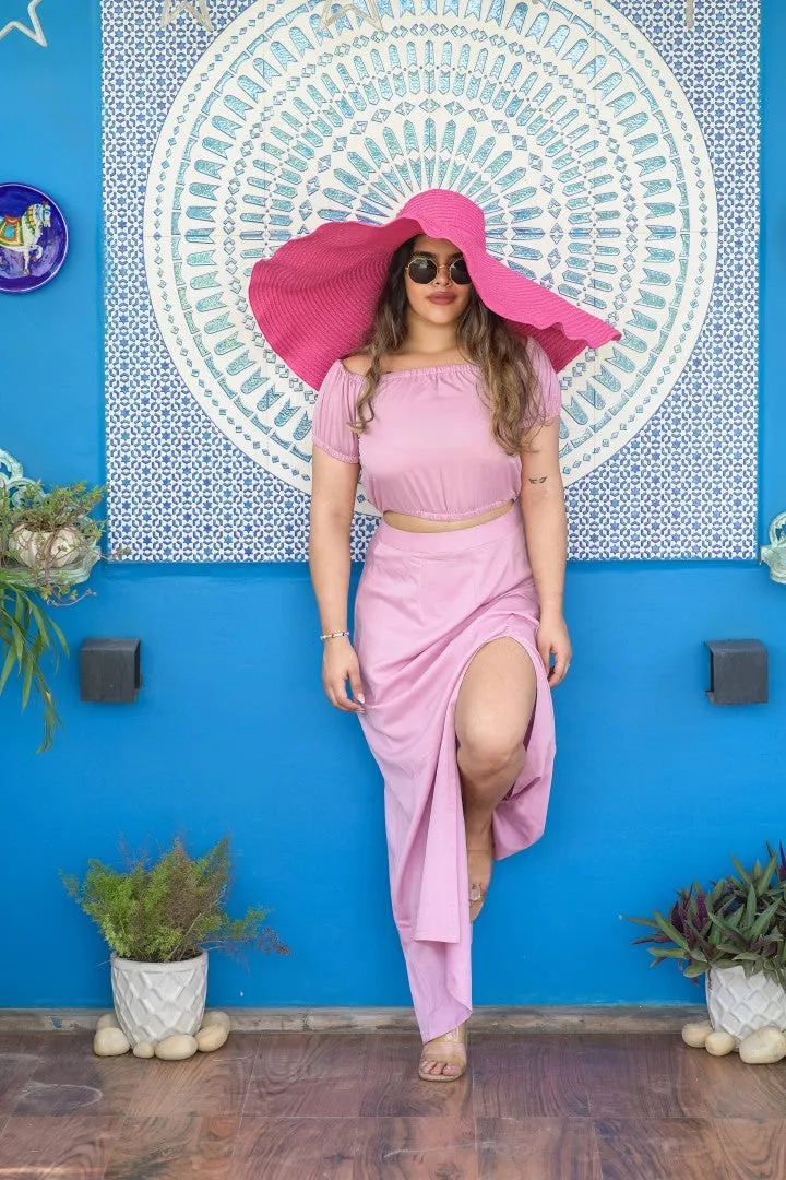 BARE BLISS PINK COORD SET FOR WOMEN