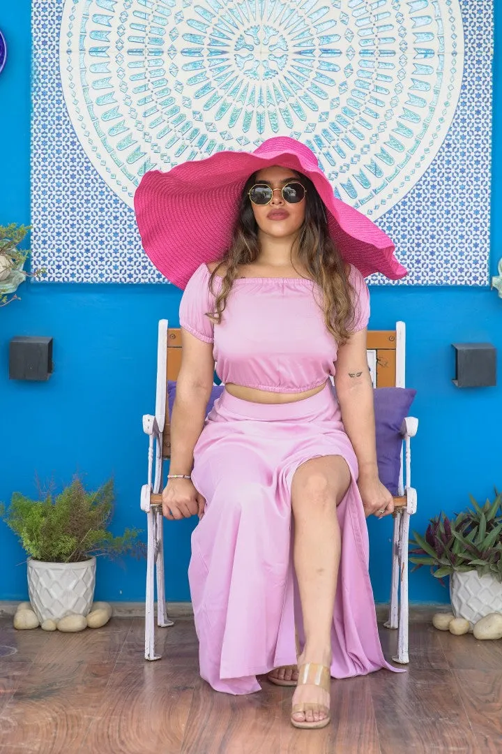 BARE BLISS PINK COORD SET FOR WOMEN