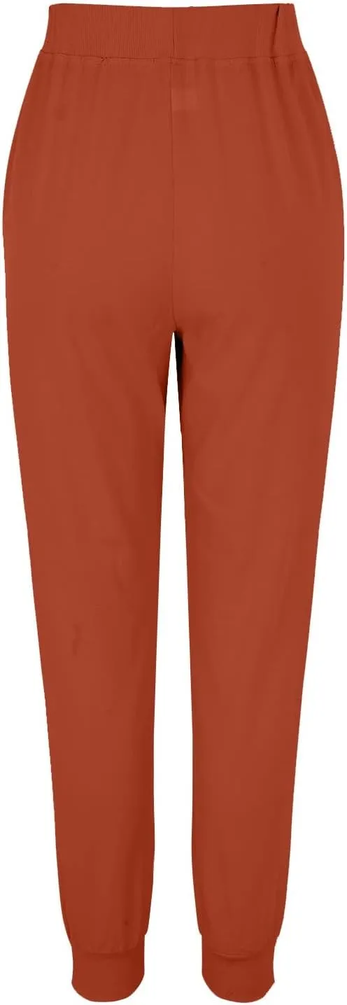 Barrel Pants for Women Winter Flowing Beach Slacks with Pockets High Waisted Water Resistant