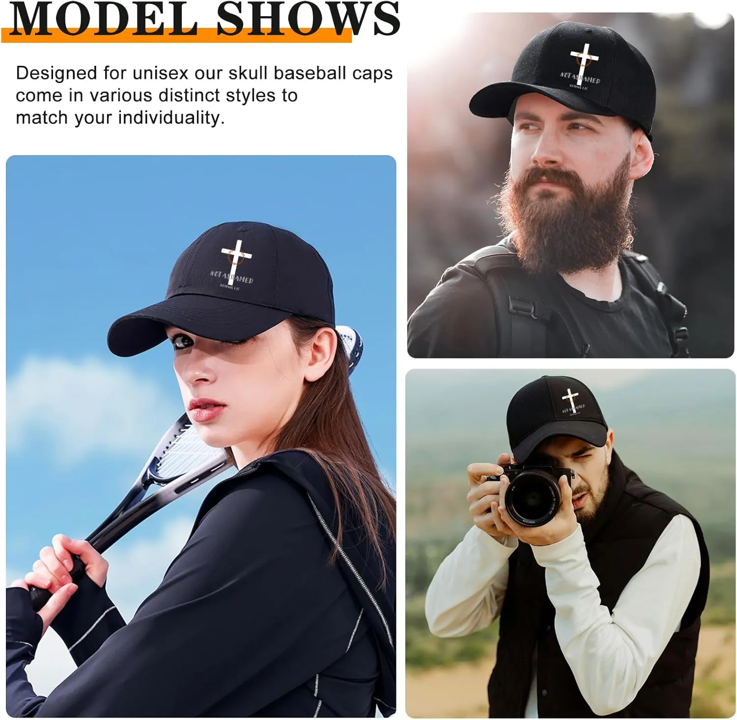 Baseball Cap for Men Baseball Hats Christian Jesus Cross Hat for Mens