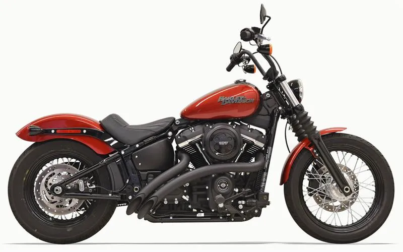 BASSANI Radial Sweeper Exhaust - Black  - Suits Softail 2018 