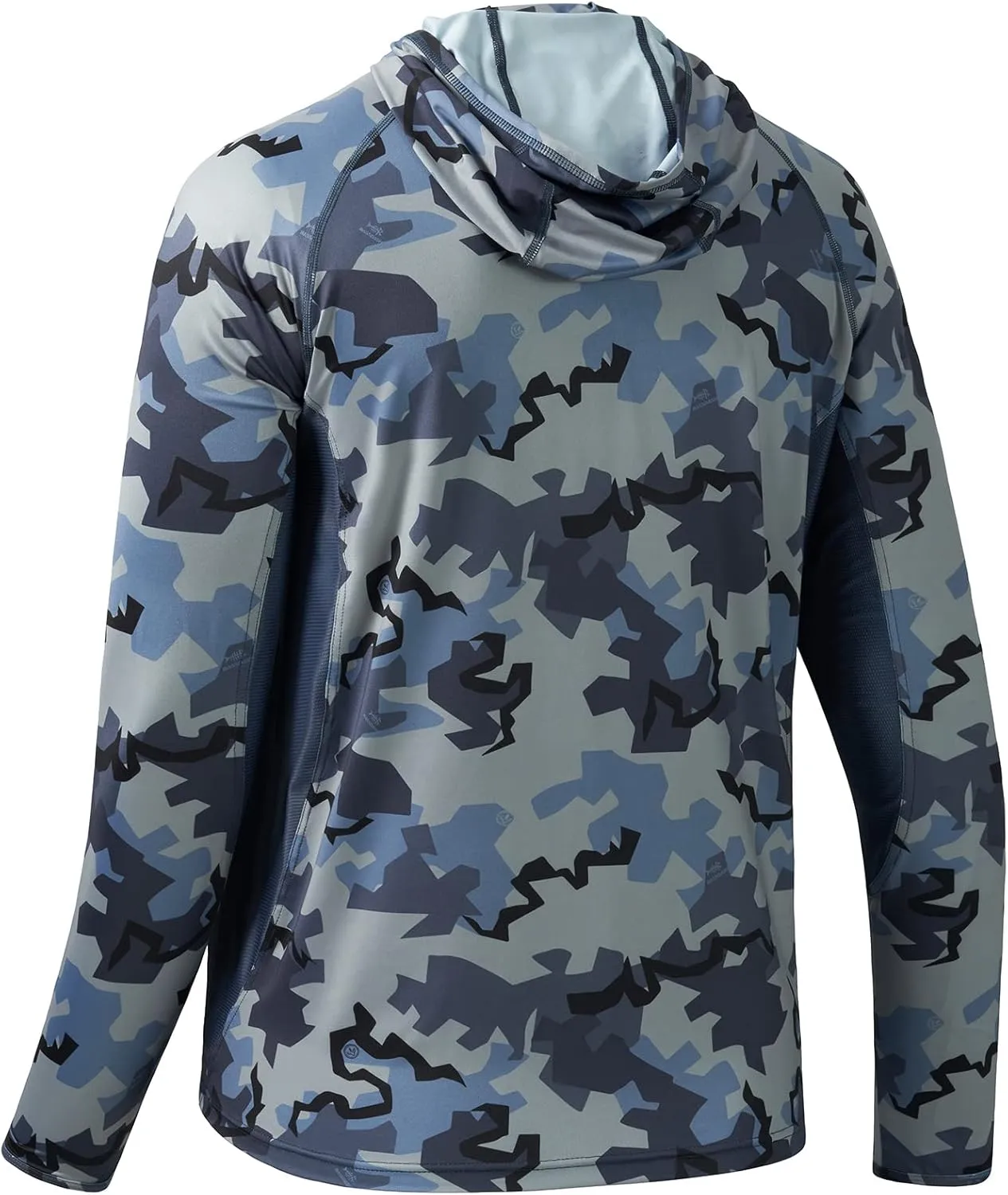 BASSDASH UPF 50  Mens Hunting Shirts with Mask Long Sleeve Camo Fishing Hoodie