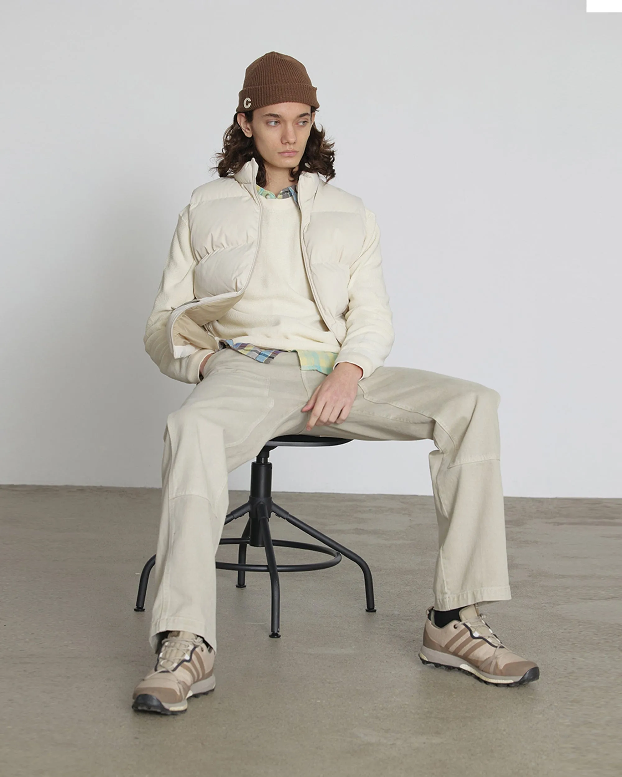 BEANIE / MARINE FIT / DOUBLE TAB / O BROWN