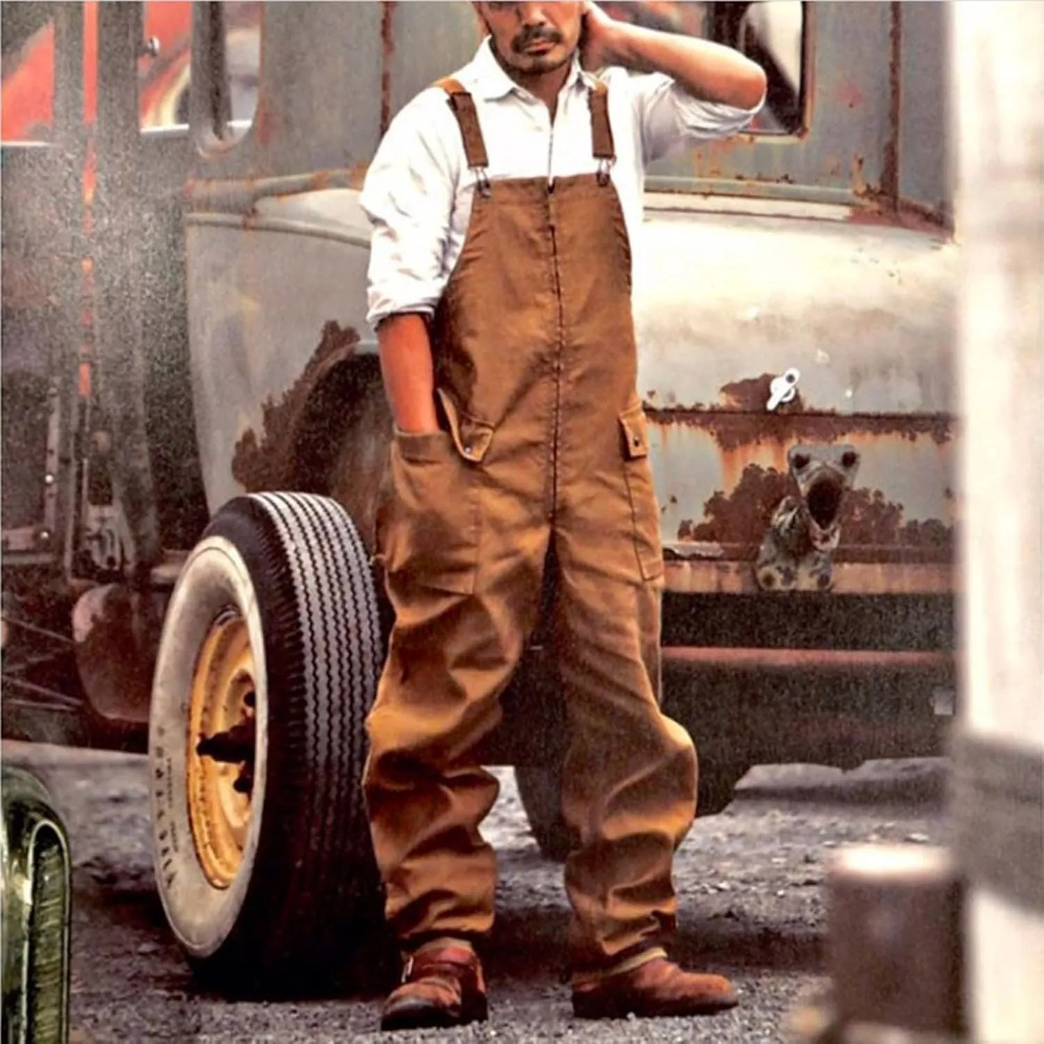 Bib Overall for Men, Men's Bib Overalls Loose Fit Jumpsuit with Pockets Cargo Work Pant Rompers