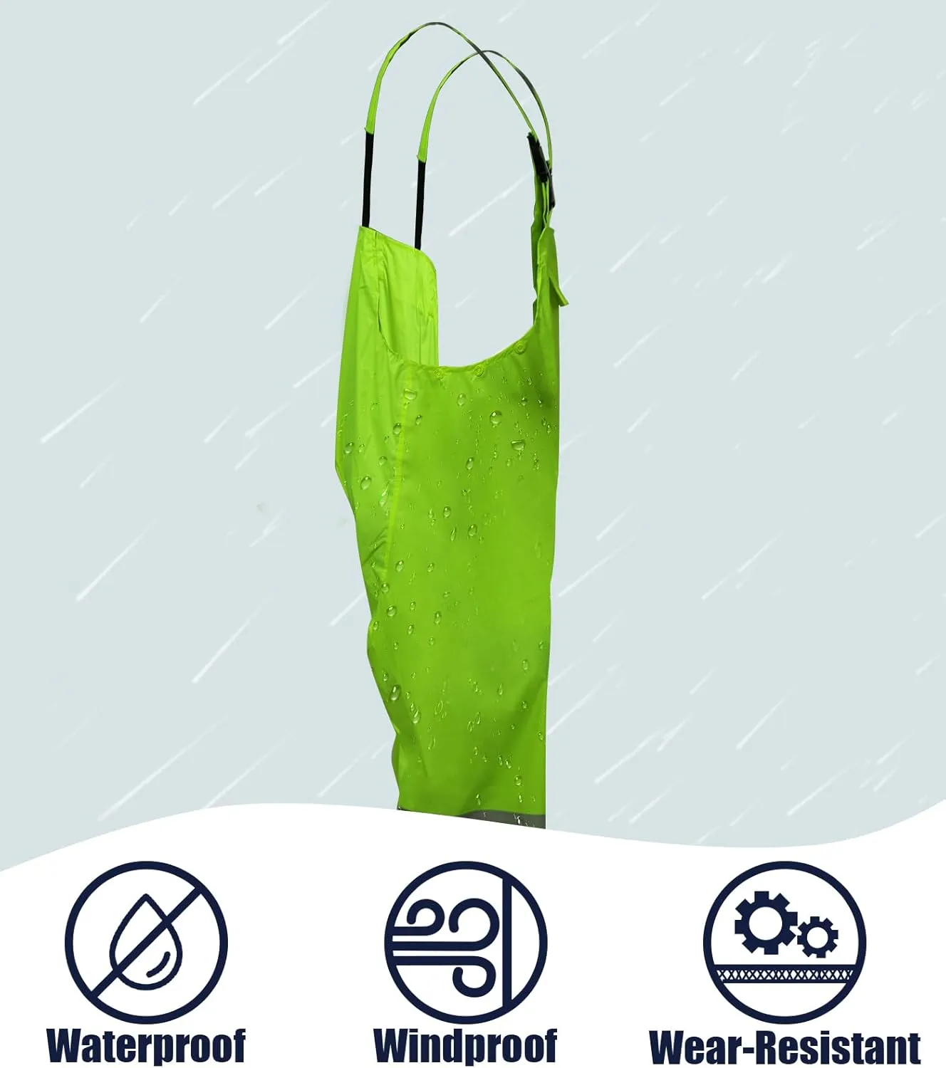 Bib Rain Pants for Men Waterproof Rain Gear for Women Workwear Bib Overalls Trousers for Fishing
