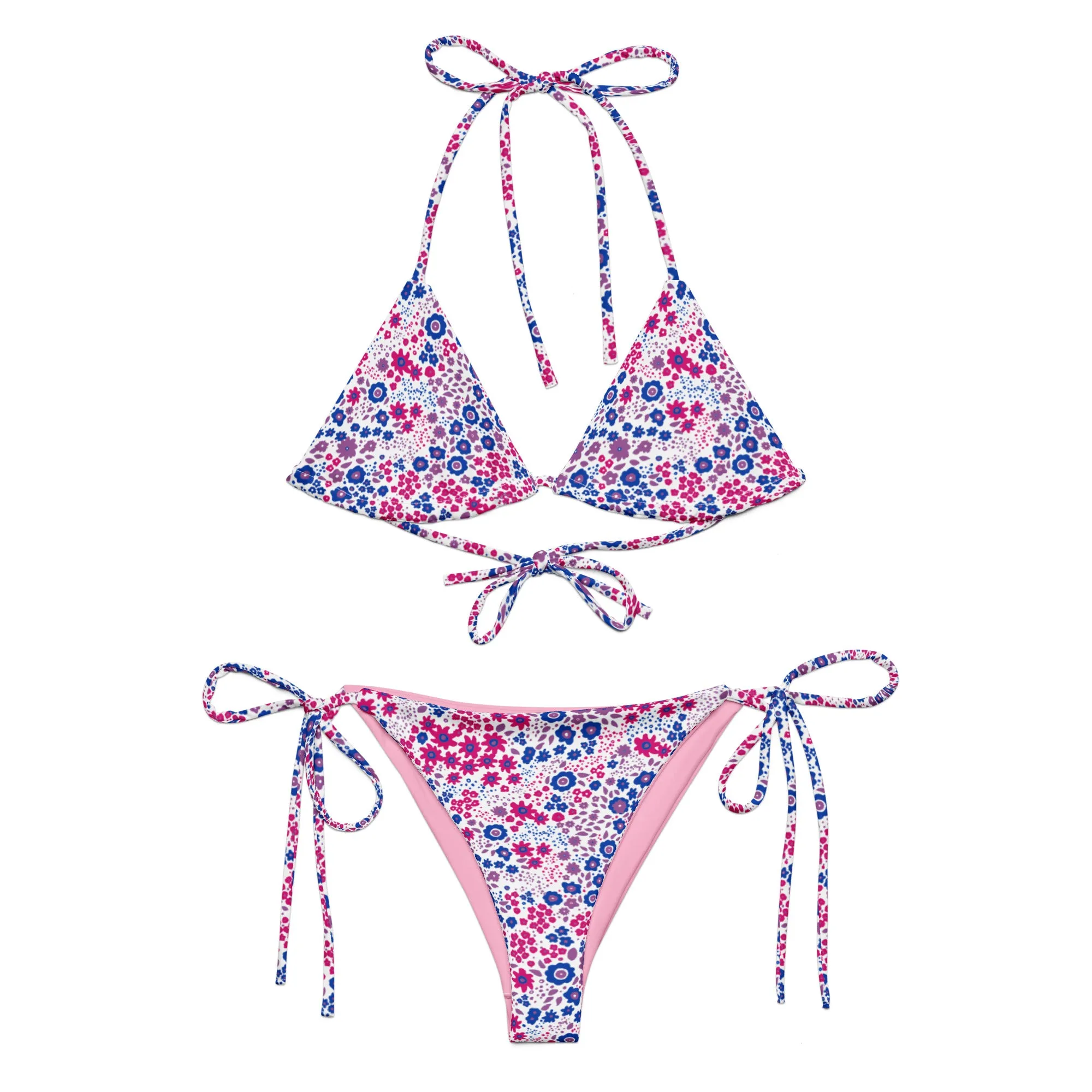 Bisexual Flowers String Bikini