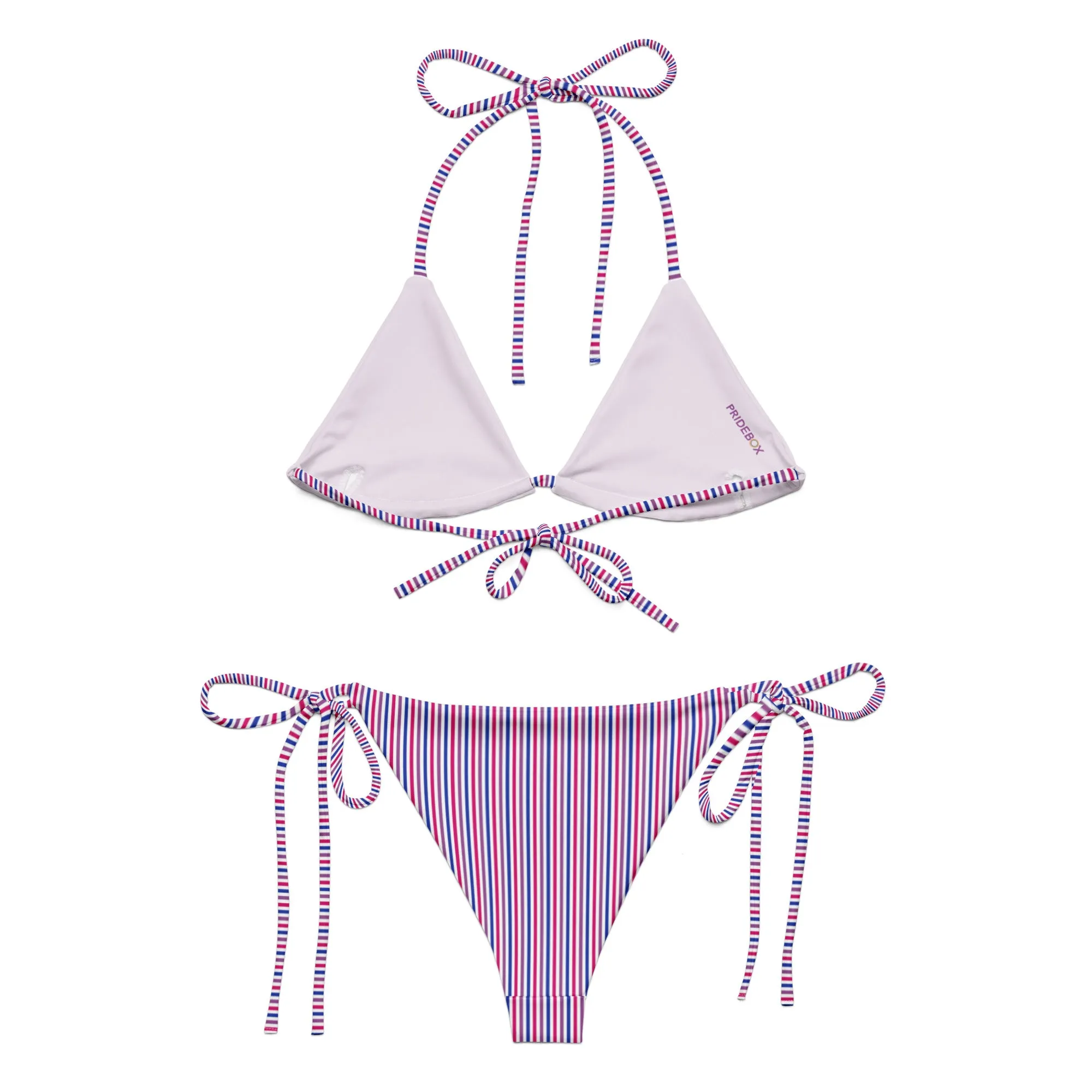Bisexual Striped String Bikini Bottom