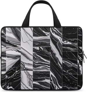 Black Marble Laptop Bag Durable Laptop Sleeve Water-Resistant Notebook Bag for Computer Or Tablet