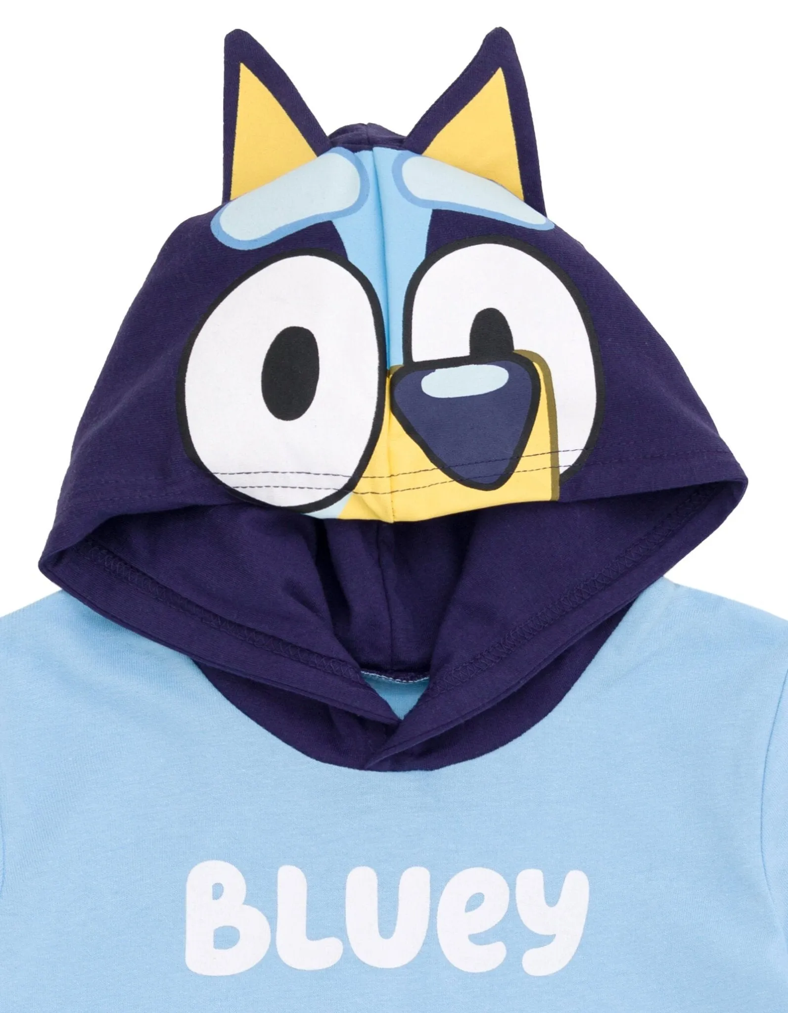 Bluey Hooded Cosplay T-Shirt and French Terry Shorts Outfit Set