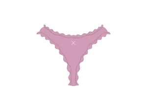 Blush Pink Wave Bottoms