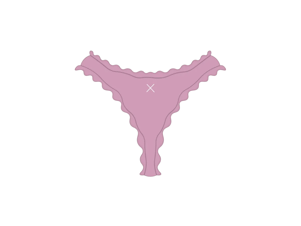 Blush Pink Wave Bottoms