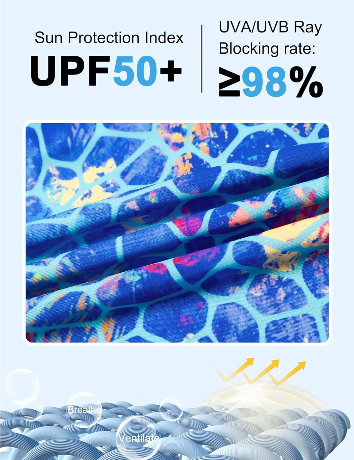 Bonneuitbebe Women Rash Guard with Bra UPF 50  Long Sleeve Swim Shirts Quick Dry Printed SPF Shirts Beach Water Swimwear