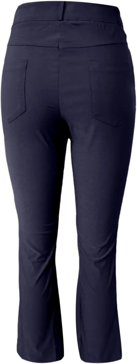 Bootcut Dress Pants Women Stretchy Work Business Office Casual Pull On Elastic Waist Trousers Slacks with Pockets