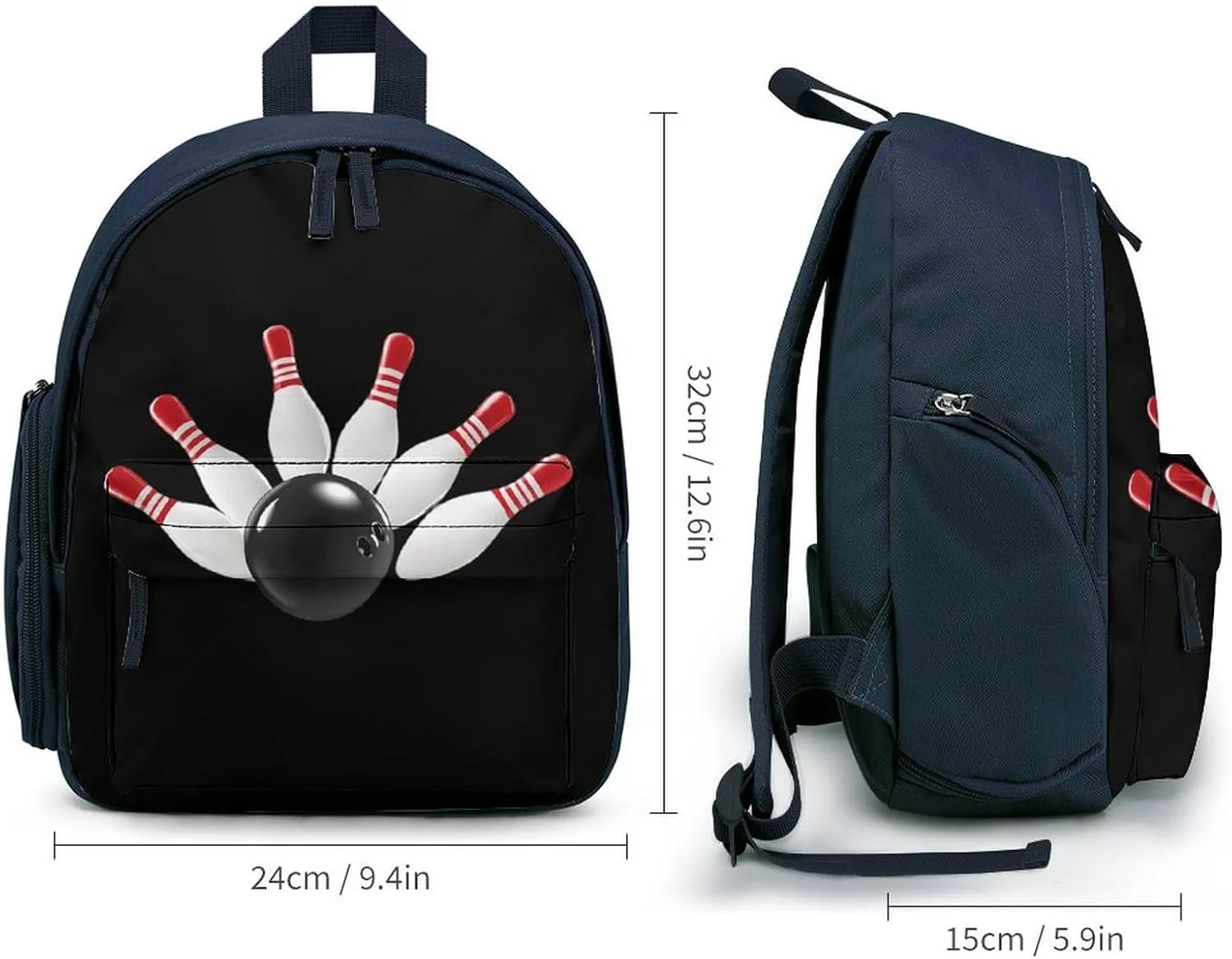 Bowling Ball Travel Backpack Water Resistant Luggage Daypack Business Weekender Bag for Men Women