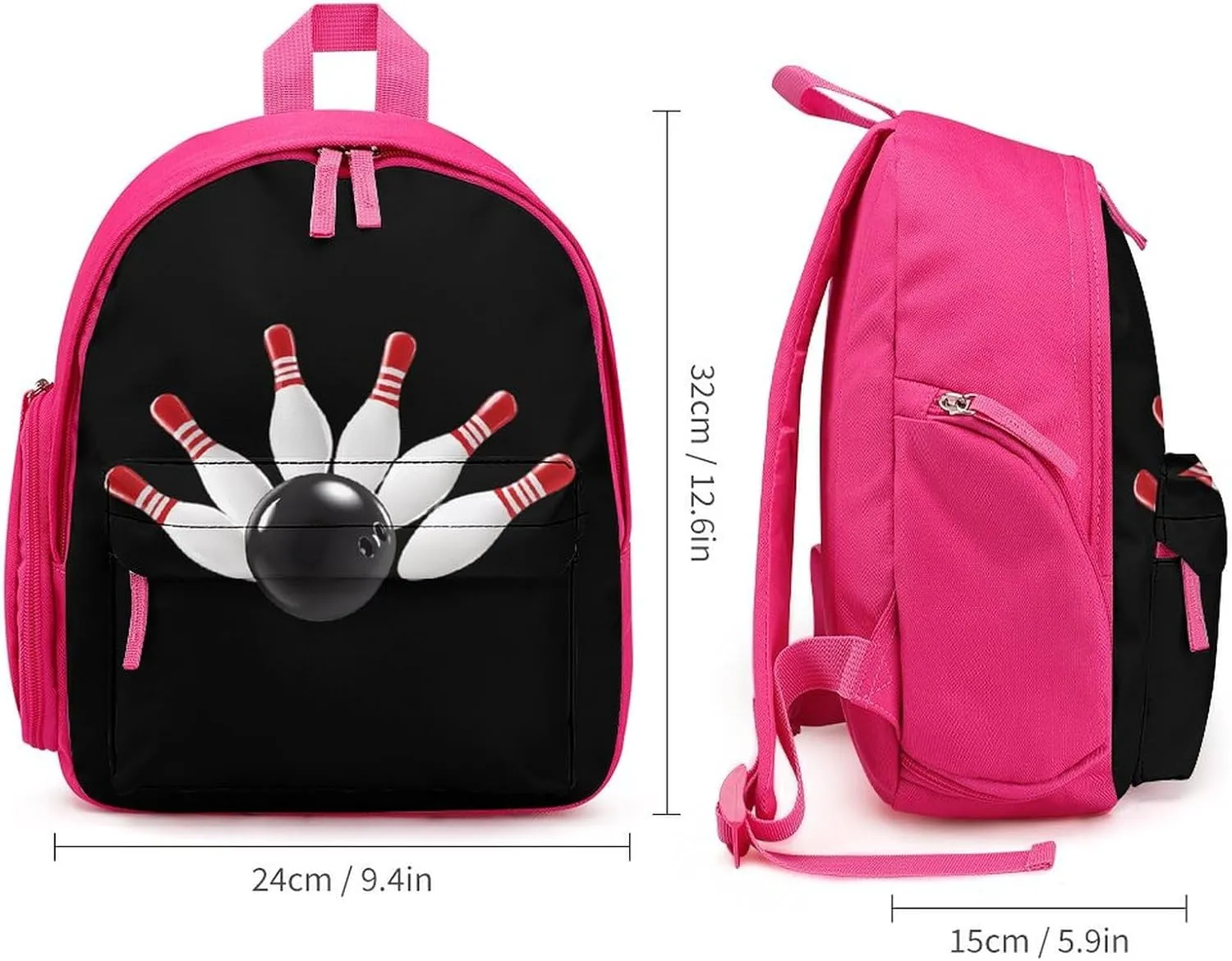 Bowling Ball Travel Backpack Water Resistant Luggage Daypack Business Weekender Bag for Men Women
