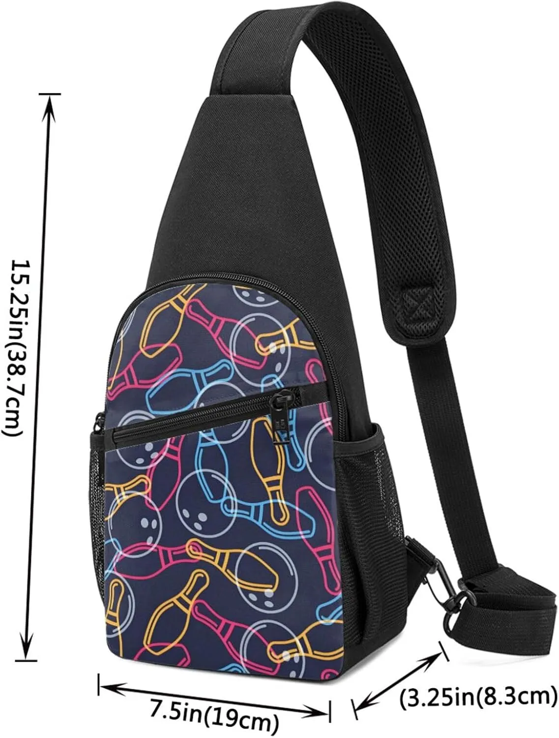 Bowling Sign Adjustable Fanny Pack Waist Bag For Travel Sports