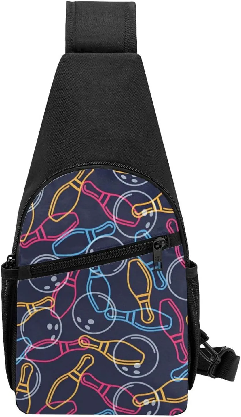Bowling Sign Adjustable Fanny Pack Waist Bag For Travel Sports