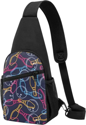 Bowling Sign Adjustable Fanny Pack Waist Bag For Travel Sports