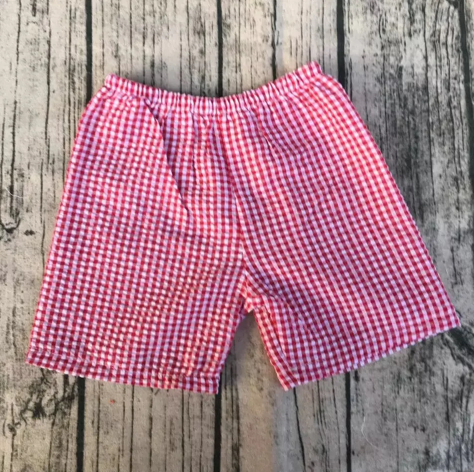 Boys Seersucker Gingham Shorts