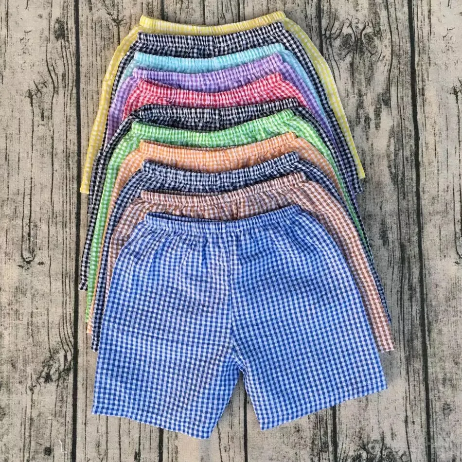 Boys Seersucker Gingham Shorts