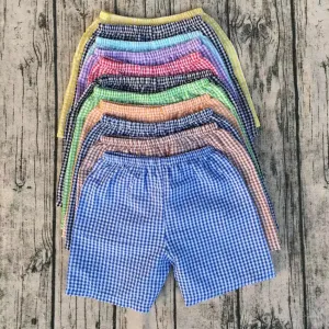 Boys Seersucker Gingham Shorts