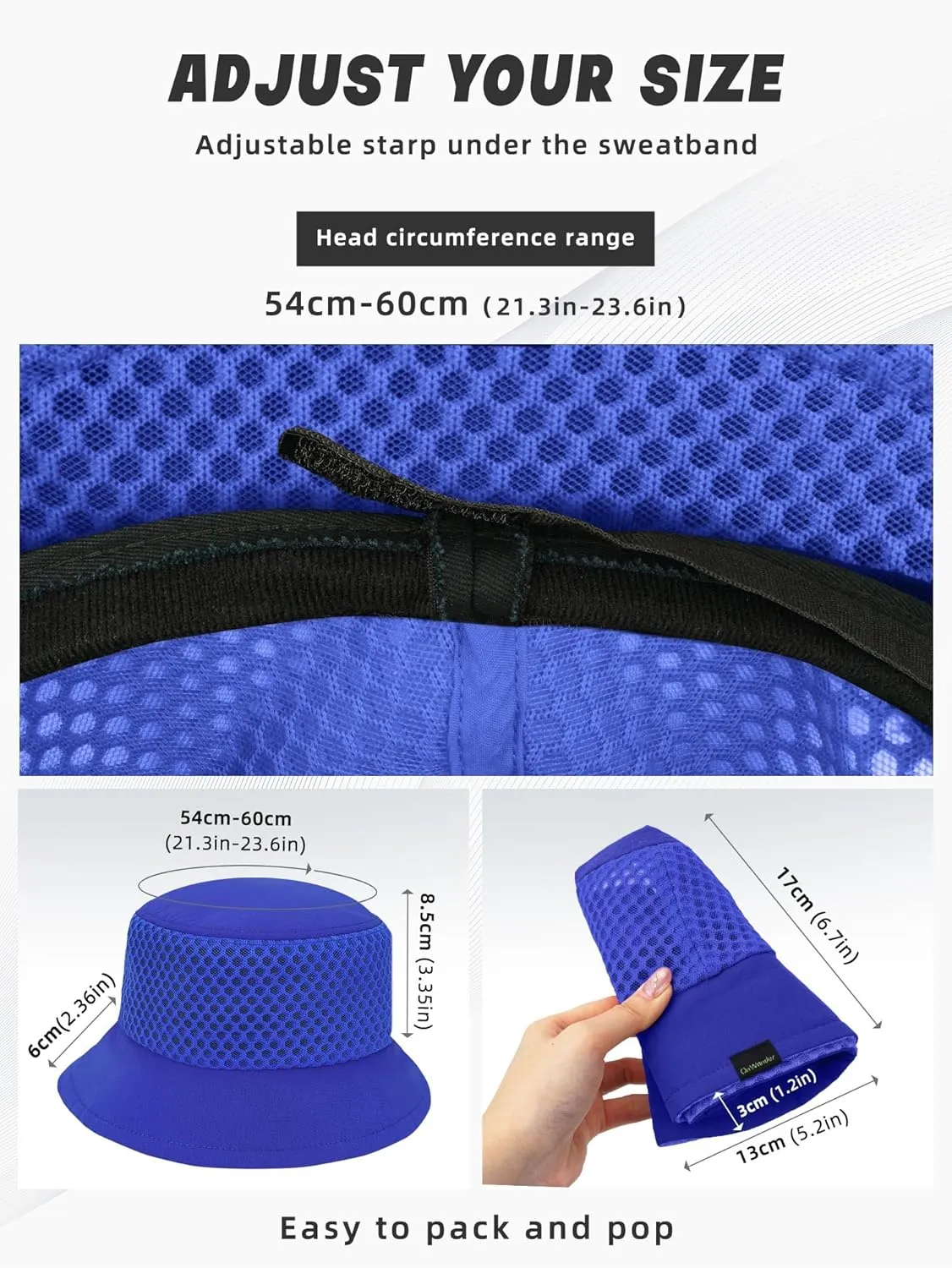 Breathable Bucket Hat for Men Women, Lightweight Mesh Sun Hat for Beach, Gardening, Hiking, Camping, Golf