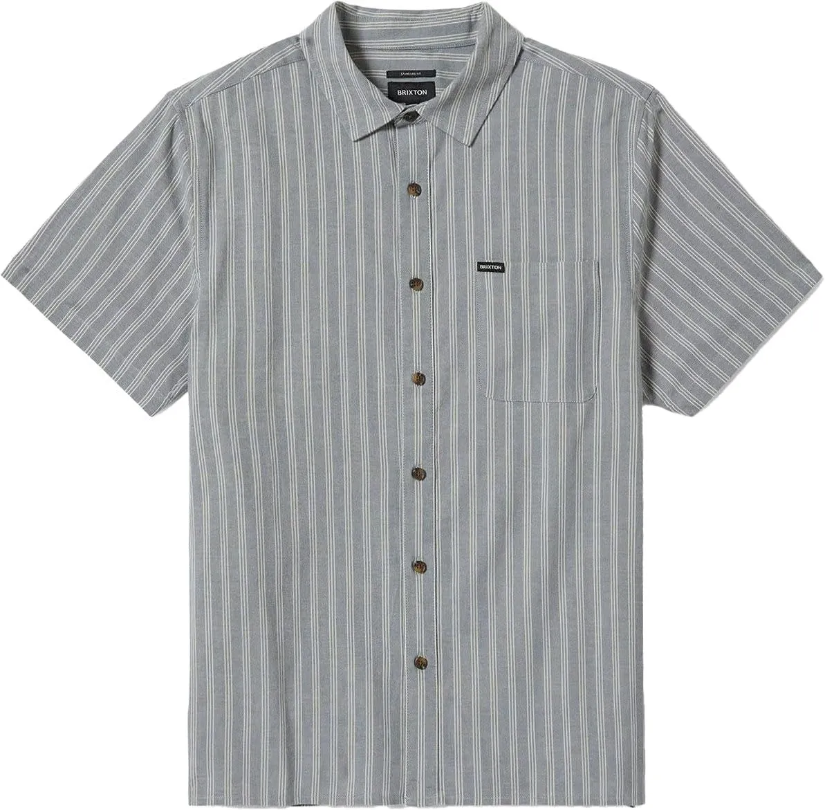Brixton Cru Oxford Mens Stripe Button Up Shirt
