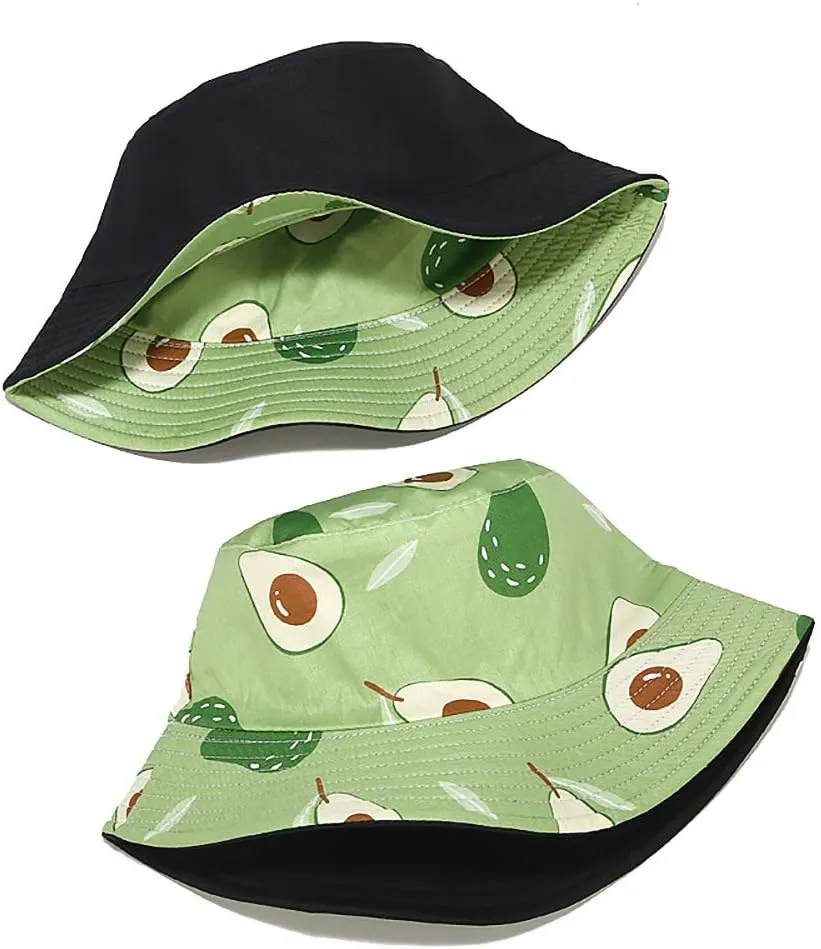 Bucket Hat Beach Sun Hat Fishing Hat for Women Men, Outdoor Travel Reversible Double Side Wear Fisherman Hat
