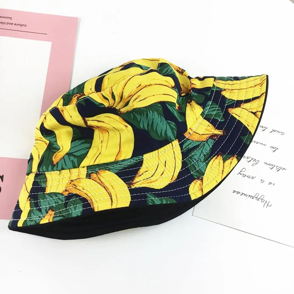 Bucket Hat Beach Sun Hat Fishing Hat for Women Men, Outdoor Travel Reversible Double Side Wear Fisherman Hat