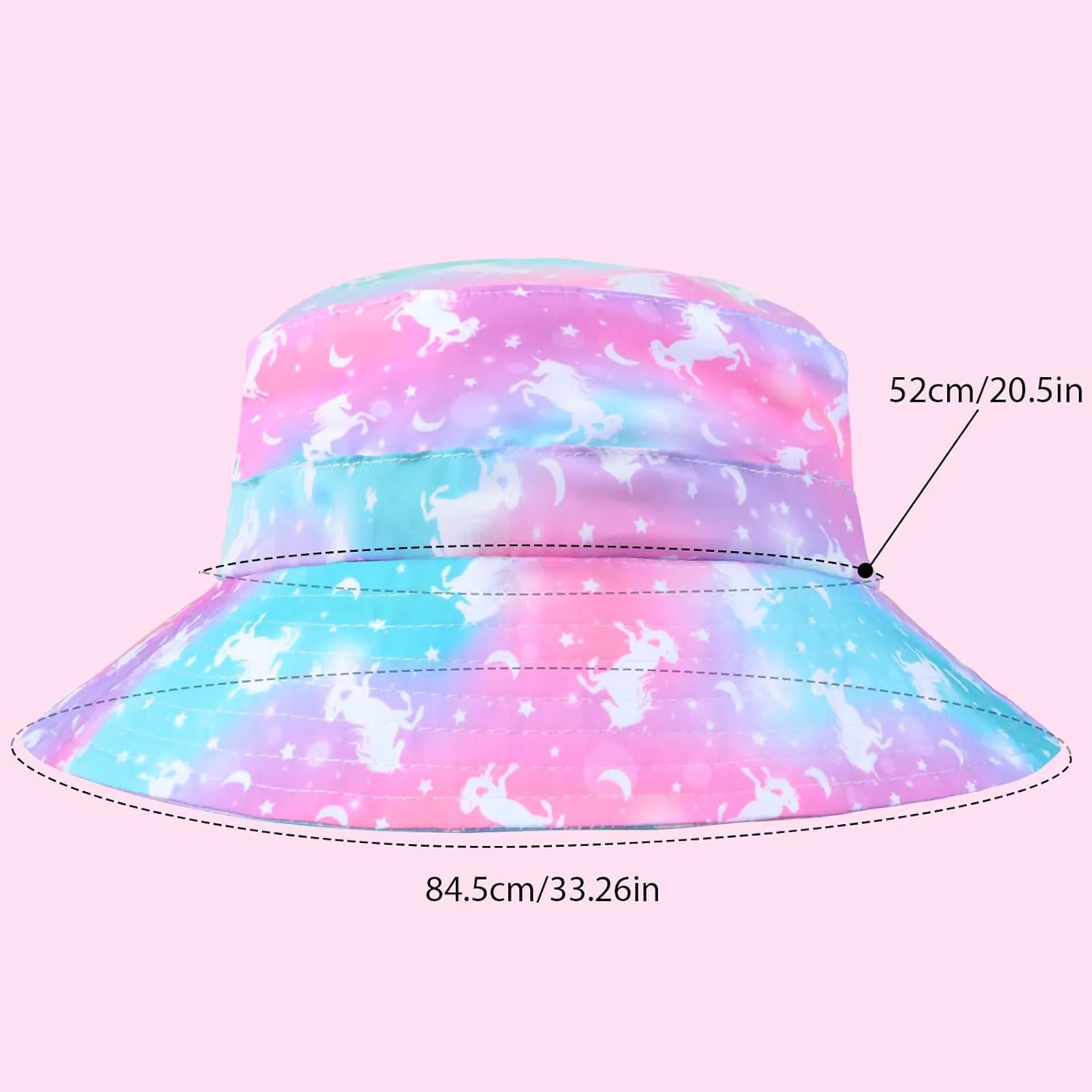 Bucket Hat for Kids Anti-UV Toddler Girls Sun Hats Wide Brim UPF 50  Sun Protection Beach Hat for 2-9 Years