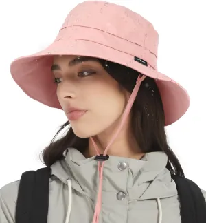Bucket Hat Waterproof Rain Hat for Women Men Sun Hats UPF50  Packable Summer Hat Hiking Travel Floppy Sun Hat