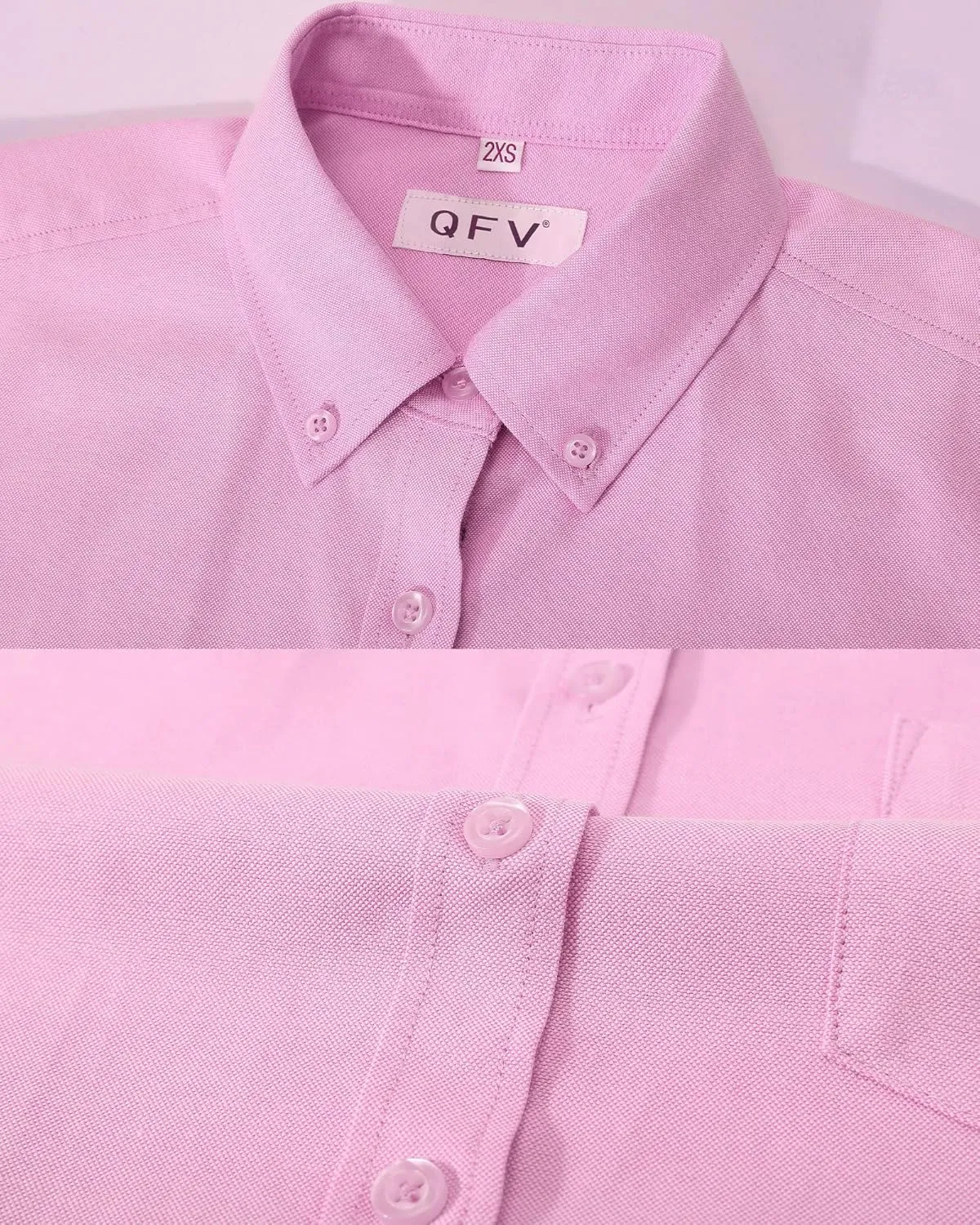 Button Down Shirt Women's Long Sleeve Oxford Shirt Cotton Work Blouse Wrinkle Resistant