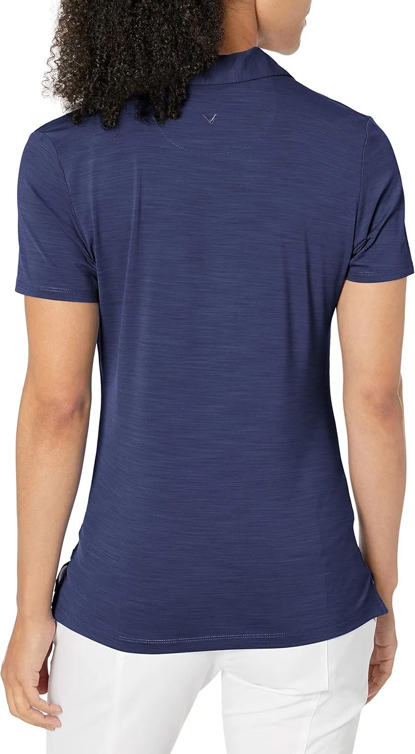 Callaway Womens Opti-Dri Tonal Short Sleeve Polo Shirt, with Stretch Fabric and Sun Protection, Extended Sizing