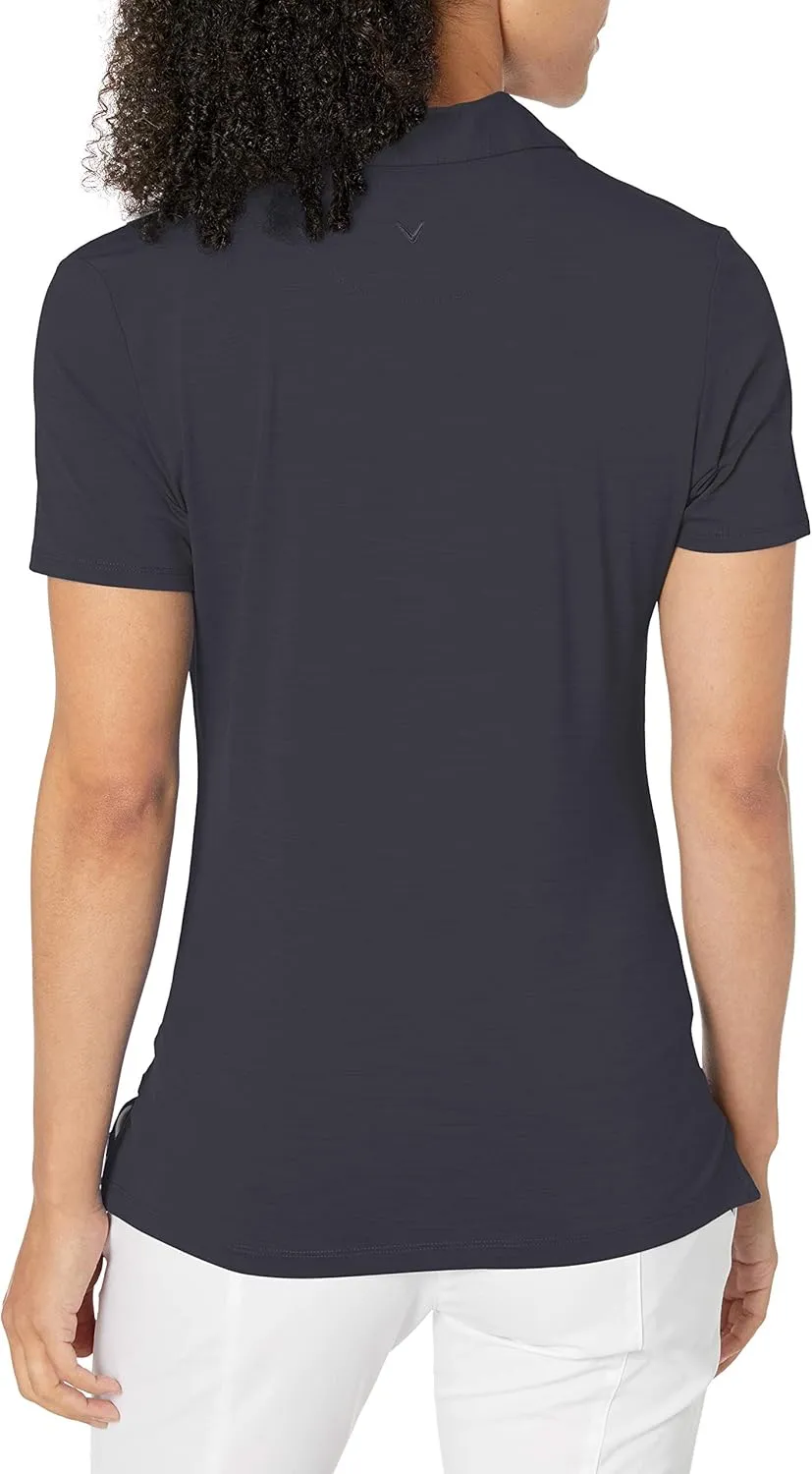 Callaway Womens Opti-Dri Tonal Short Sleeve Polo Shirt, with Stretch Fabric and Sun Protection, Extended Sizing