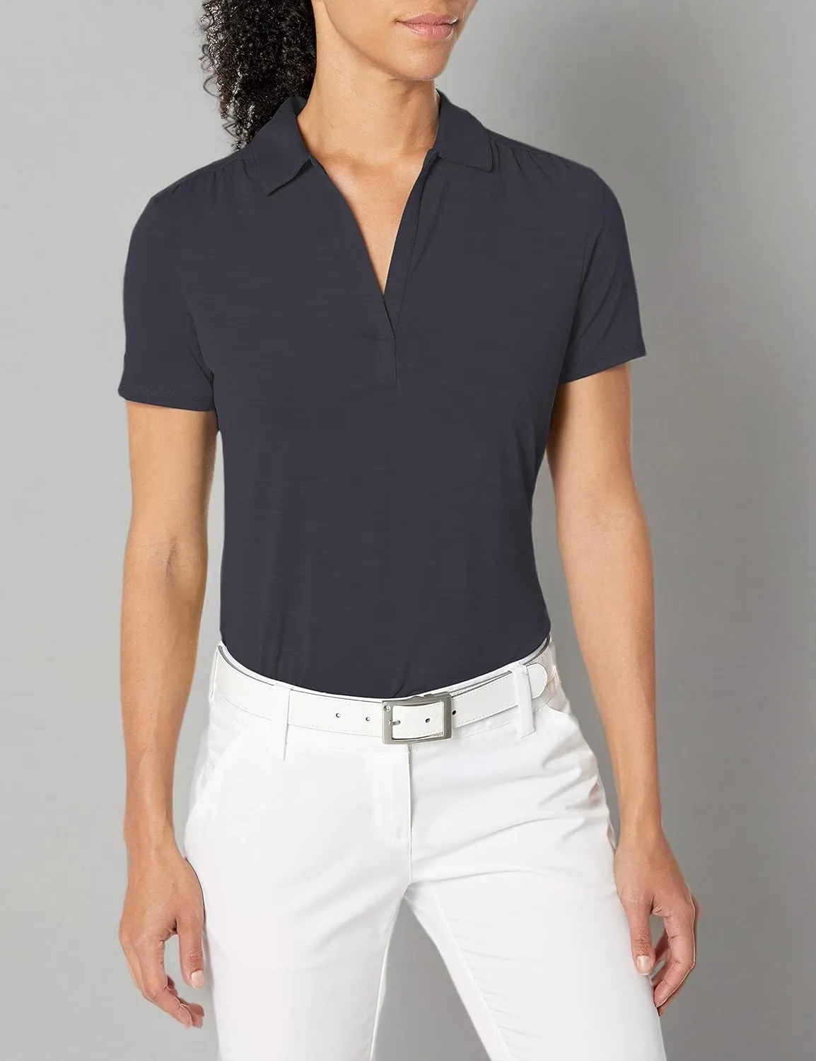 Callaway Womens Opti-Dri Tonal Short Sleeve Polo Shirt, with Stretch Fabric and Sun Protection, Extended Sizing
