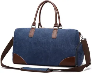 Canvas Travel Duffle Bag Multiple Compartments Waterproof Large Overnight Bag For Men Carry on Office Business