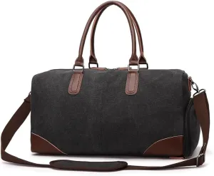 Canvas Travel Duffle Bag Multiple Compartments Waterproof Large Overnight Bag For Men Carry on Office Business