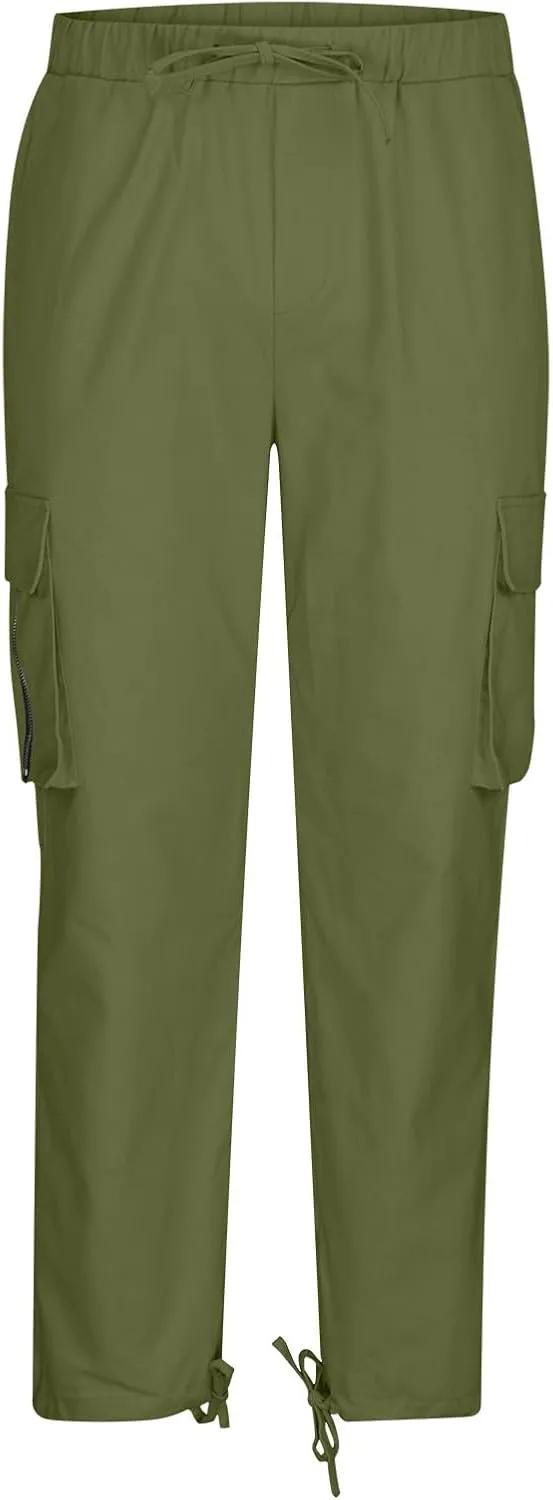 Cargo Pants for Men Baggy Workout Regular Straight Hiking Tactical Trousers Casual Athletic Cargo Pants with Multi-Pockets