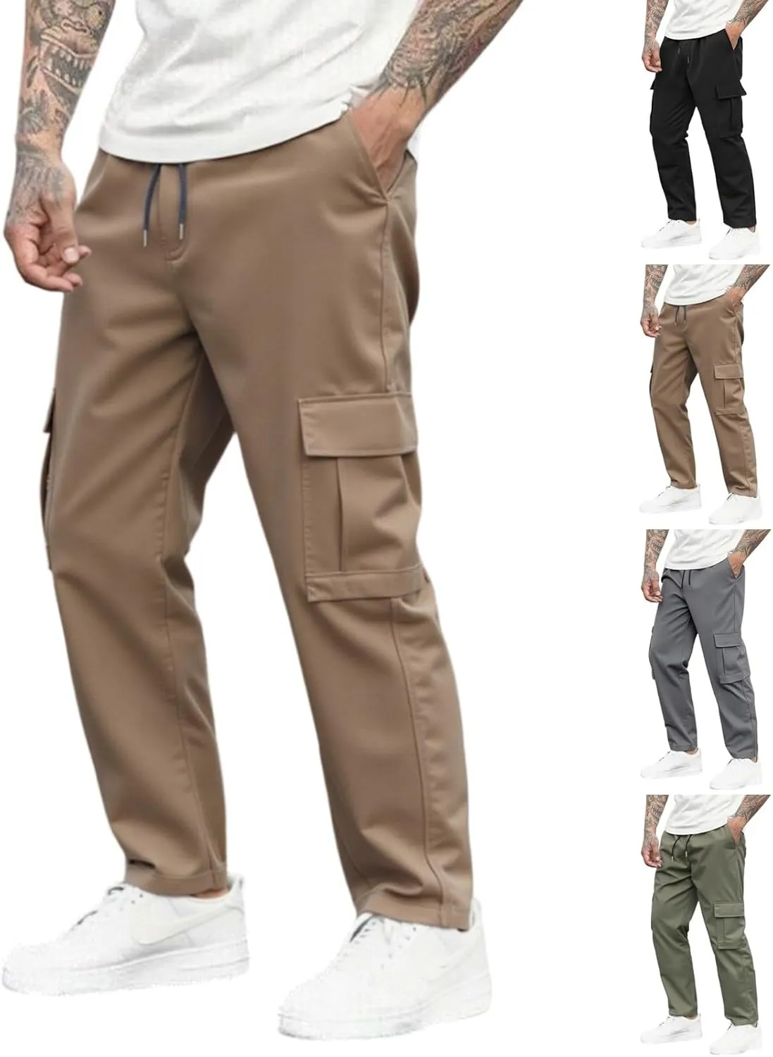 Cargo Pants for Men Climbing Hunting Running Tactical Pant Windproof Quick-Dry Regular Outdoor Resistant Work Pants