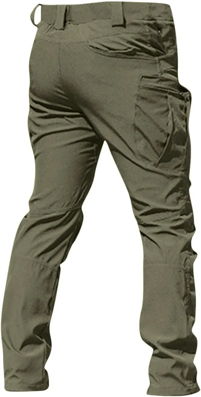 Cargo Work Pants for Men Stretch Flex Camo Tactical Pants Military Waterproof Lightweight Hiking Pants with Pockets